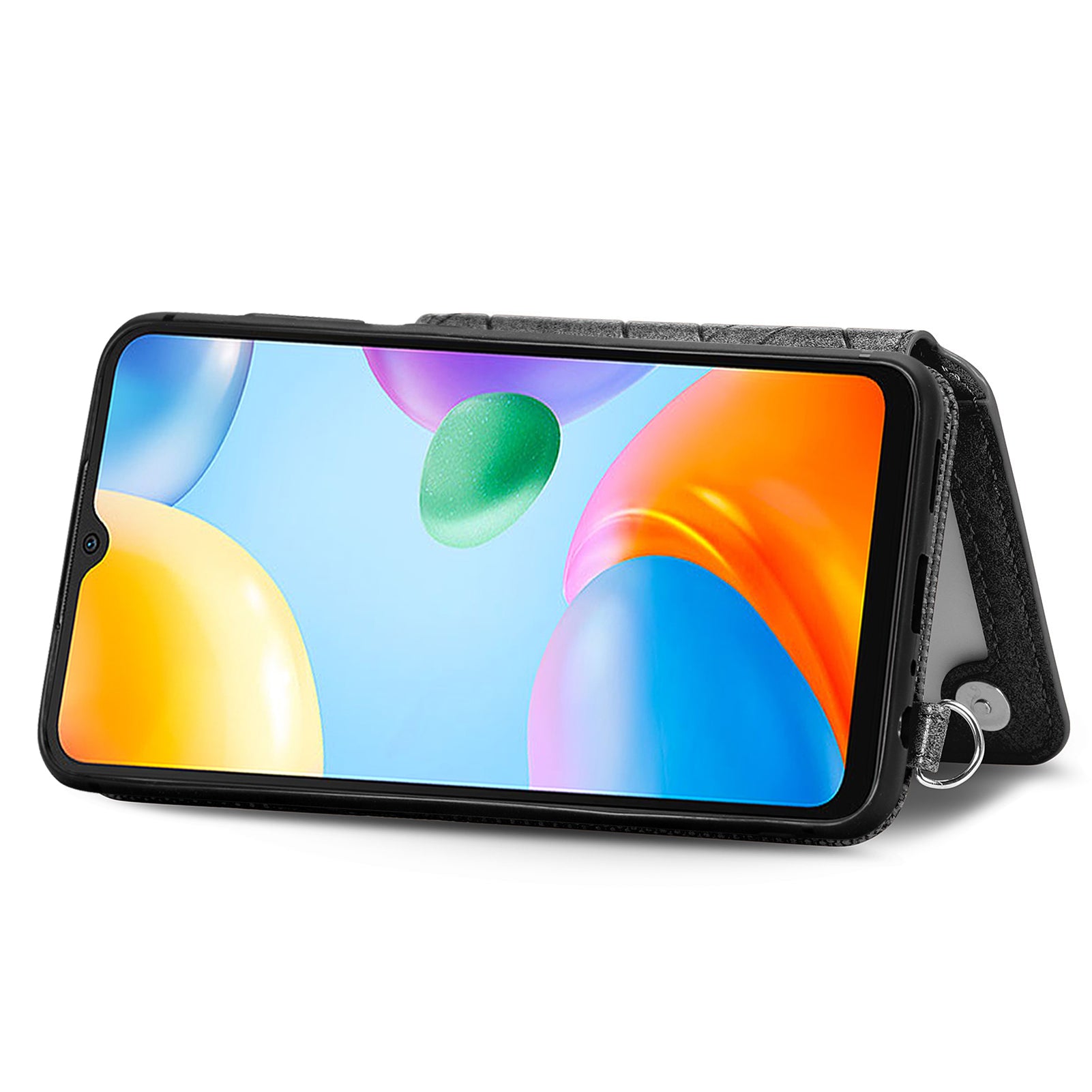 Drop Protection Phone Case for Xiaomi Redmi 10C 4G Kickstand Geometry Imprinted Wallet Phone Cover with Strap Drop Protection Phone Case for Xiaomi Redmi 10C 4G Kickstand Geometry Imprinted Wallet Phone Cover with Strap